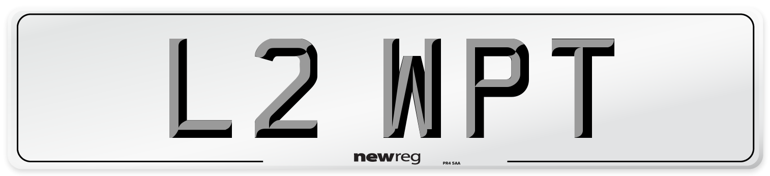 L2 WPT Number Plate from New Reg